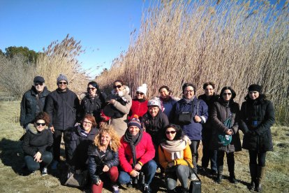 Fotografia de grup durant l'excursió a la Séquia Major.