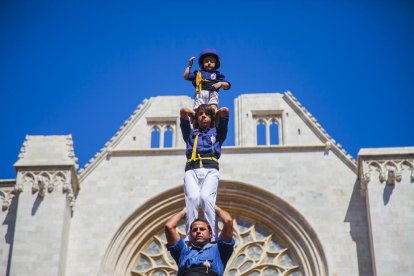 Imagen del pilar caminant de los Xiquets del Serrallo de este 2019.