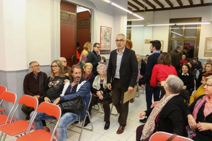 Andreu Martín, al momento de presentar la lista a la asamblea.