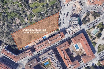 Zona on es construirà la futura residència.