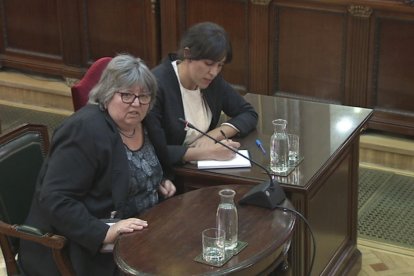 La portavoz de un grupo de expertos internacionales, Helena Catt, declarando en el Tribunal Supremo.