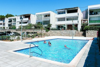 La piscina de Cala Viña, aquest mateix dilluns.