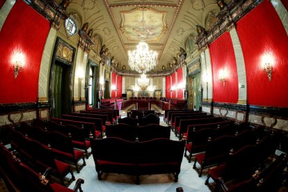 Imagen general de la sala de plenos del Tribunal Supremo donde se juzgará a los líderes independentistas.