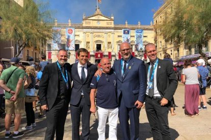 De izquierda a derecha: Eusebi Campdepadrós, Dídac Nadal, Josep Ramon Tules, Eduard Pujol y Josep Maria Cruset.