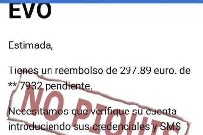 Los usuarios reciben un correo electrónico fraudulento en su buzón