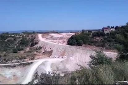 Imatge de les obres del túnel del coll de Lilla.