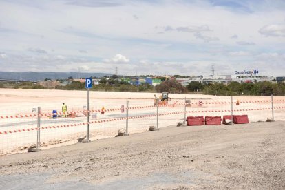 Imagen de archivo de obras en la zona contigua en la Anilla Mediterránea donde se desarrollará el PP-10.