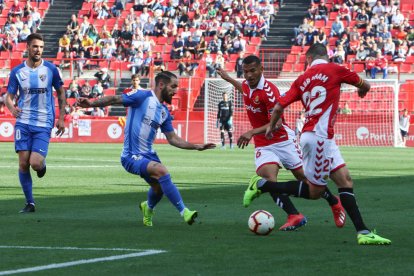 Luis Suárez, durante el Nàstic-Málaga de la pasada jornada, en el cual los tarraconenses perdieron por la mínima (0-1) a pesar de merecer un mejor premio.