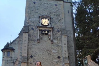 Sampietro, amb la seva bicicleta a Oxford.