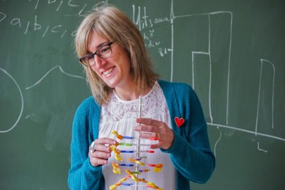 Carreté aquest dimarts durant una classe a l'institut Campclar.