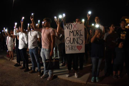 Una manifestación en contra de la política de armas en los Estados Unidos.