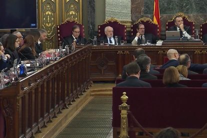 Imatge de la segona sessió del judici per l'1-O.