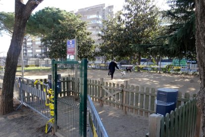 Imagen del actual espacio para perros en el parque Sant Jordi.