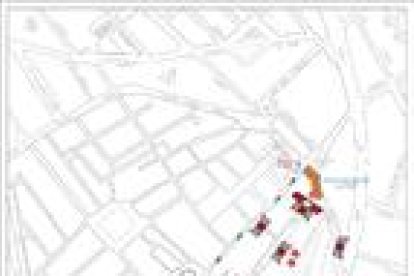 Plano de las afectaciones al tráfico en motivo de la segunda fase de obras en la plaza de la Sang.