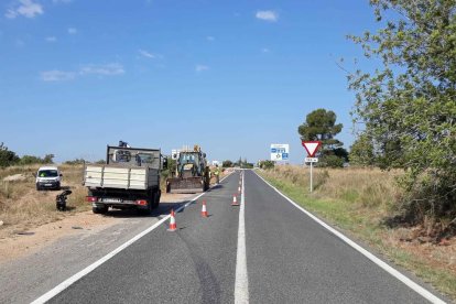 Les obres es duen a terme a la carretera T-722 entre l'A-27 i el Rourell.