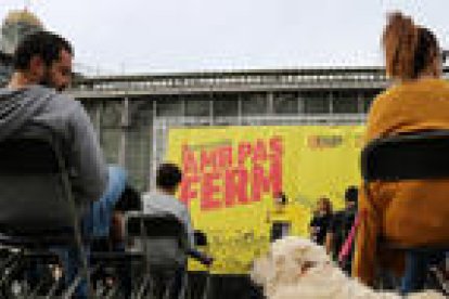 Imagen de un acto electoral de la CUP en Barcelona durante la campaña de las municipales.