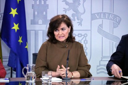 La vicepresidenta del gobierno español, Carmen Calvo.