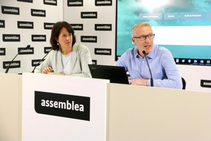 Elisenda Paluzie, presidenta de l'Assemblea Nacional Catalana (ANC) i David Fernàndez, secretari nacional i coordinador de la Comissió Fem República