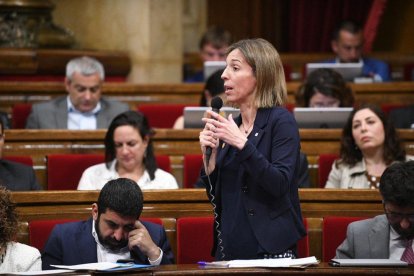 La consellera d'Empresa, Àngels Chacón, al Parlament.