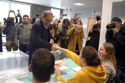 El president Torra al col·legi electoral el passat 10 de novembre.