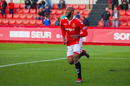 José Kanté, después de marcar el segundo gol contra el Numancia