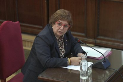 La exconsellera de Treball i Afers Socials, Dolors Bassa, declarando ante el Tribunal Supremo.