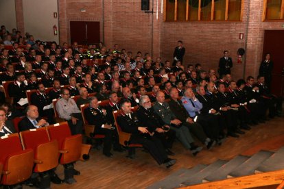 Els comandaments policials dels Mossos i d'altres cossos durant la celebració del Dia de les Esquadres a les Terres de l'Ebre.