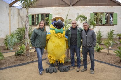 Los gestores del Parc Samà durante la rueda de prensa de presentación de los resultados del 2018.