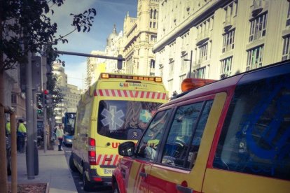 Las ambulancias en el lugar de los hechos.