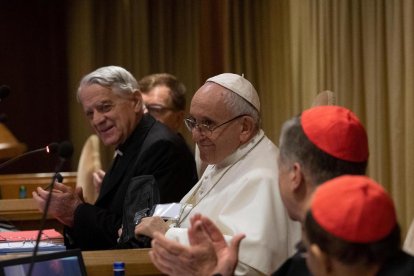 El Papa Francesc en la segona jornada de la cimera del Vaticà.