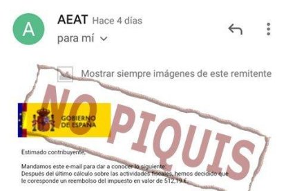 Els usuaris reben un correu electrònic fraudulent a la seva bústia.