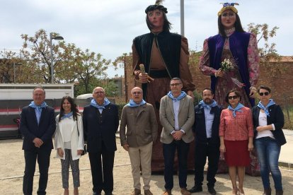 Las autoridades municipales, ayer, durante los actos protoclaris de la fiesta de la municipalidad.