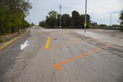 Aspecto que ofrecía ayer tarde el aparcamiento disuasivo del Francolí.