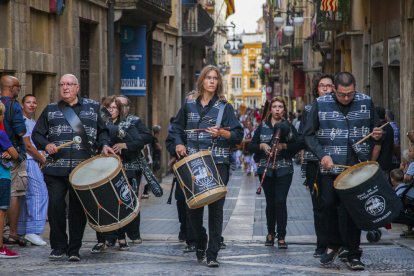 La banda durante la última Professó de Sant Magí el pasado lunes 19 de agosto.