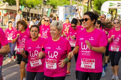 Algunas de las participantes y que tomaron parte a la cita, que partió de El Corte Inglés.