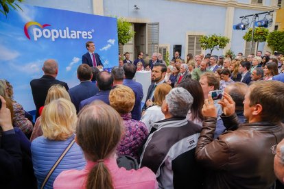 Casado durante su acto electoral en Tarragona.