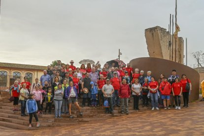 Los participantes en la caminata