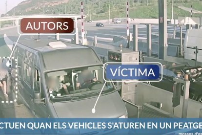 Captura d'imatge del vídeo que han fet circular els Mossos d'Esquadra.