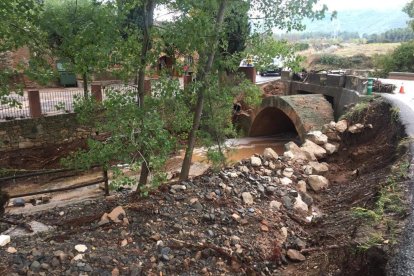 Afectacions pel temporal a Vimbodí.