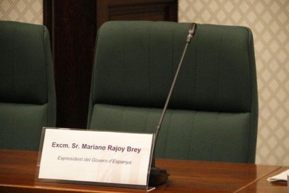 Cadira buida a la comissió d'investigació del 155 al Parlament, on havia de comparèixer Mariano Rajoy.