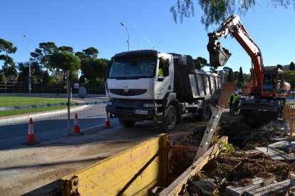 Imatge d'arxiu de la primera fase de les obres.