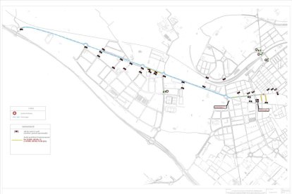 Plano de las afectaciones al tráfico.