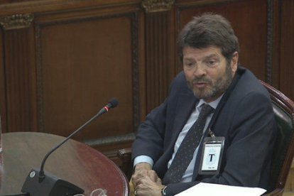 L'exdirector dels Mossos, Albert Batlle, en un moment de la seva declaració al Tribunal Suprem.