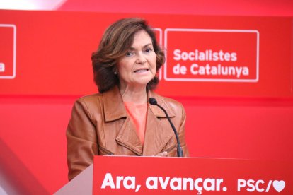 La vicepresidenta del Govern espanyol, Carmen Calvo.