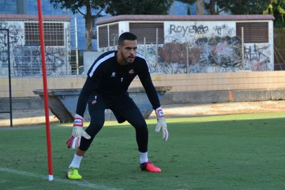 Pol Freixanet, entrenant amb el CF Reus