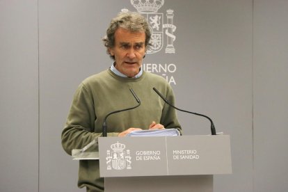 El director del Centro de Coordinación de Alertas y Emergencias Sanitarias, Fernando Simón, en rueda de prensa en el Ministerio de Sanidad