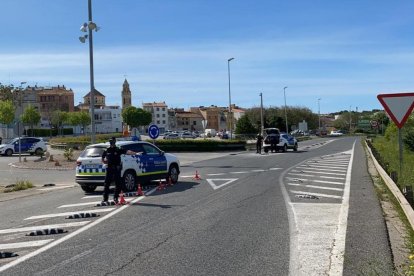 Imagen de un control de tráfico de la policía local de Torredemarra.