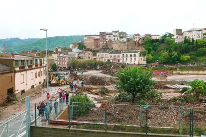 L'aspecte que presentava l'Espluga l'endemà de la riuada.