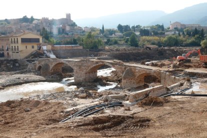 Imatge de l'estat actual del Pont Vell de Montblanc