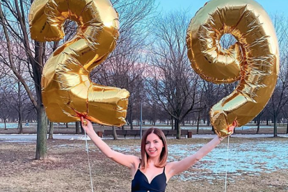 Ekaterina Didenko celebrant l'aniversari.